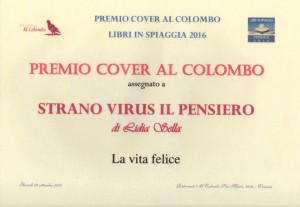 Targhetta Premio Cover al Colombo 2016 di Lidia Sella 
